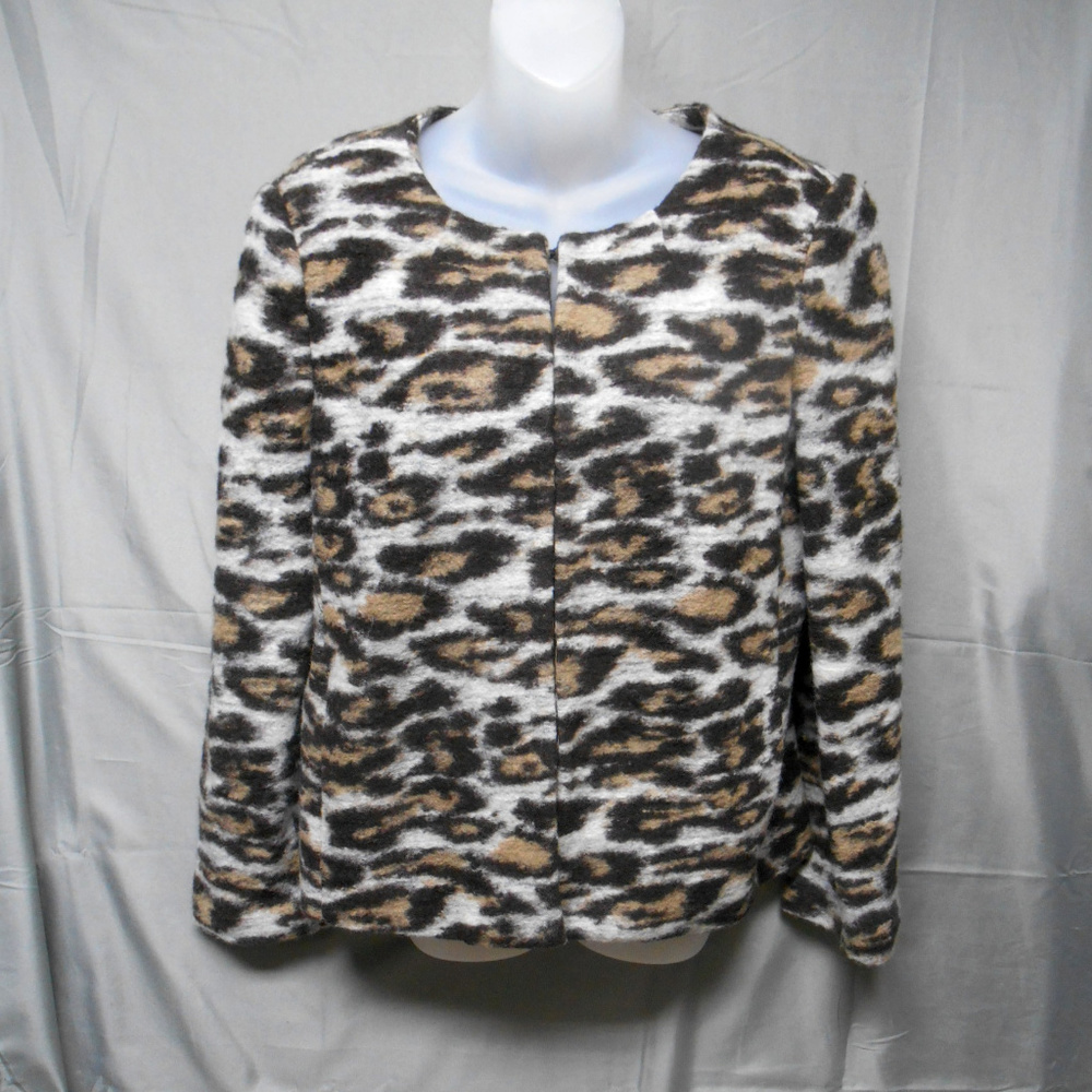 Charter Club animal print blazer women large